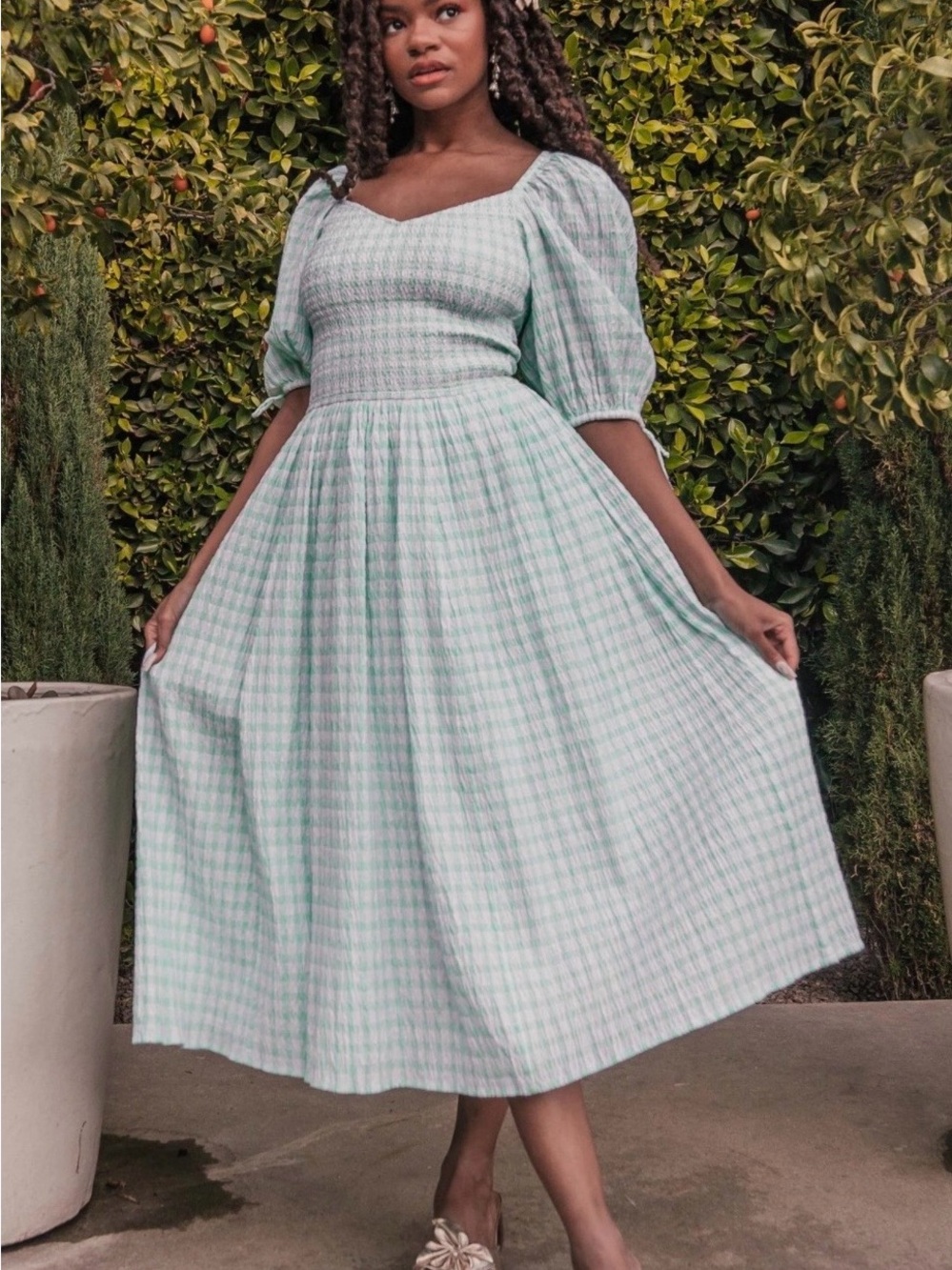 JessaKae Bonnet Dress Seafoam